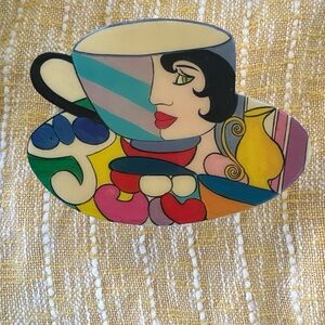 VTG Wendy Rosen signed “96” Art deco napkin holder